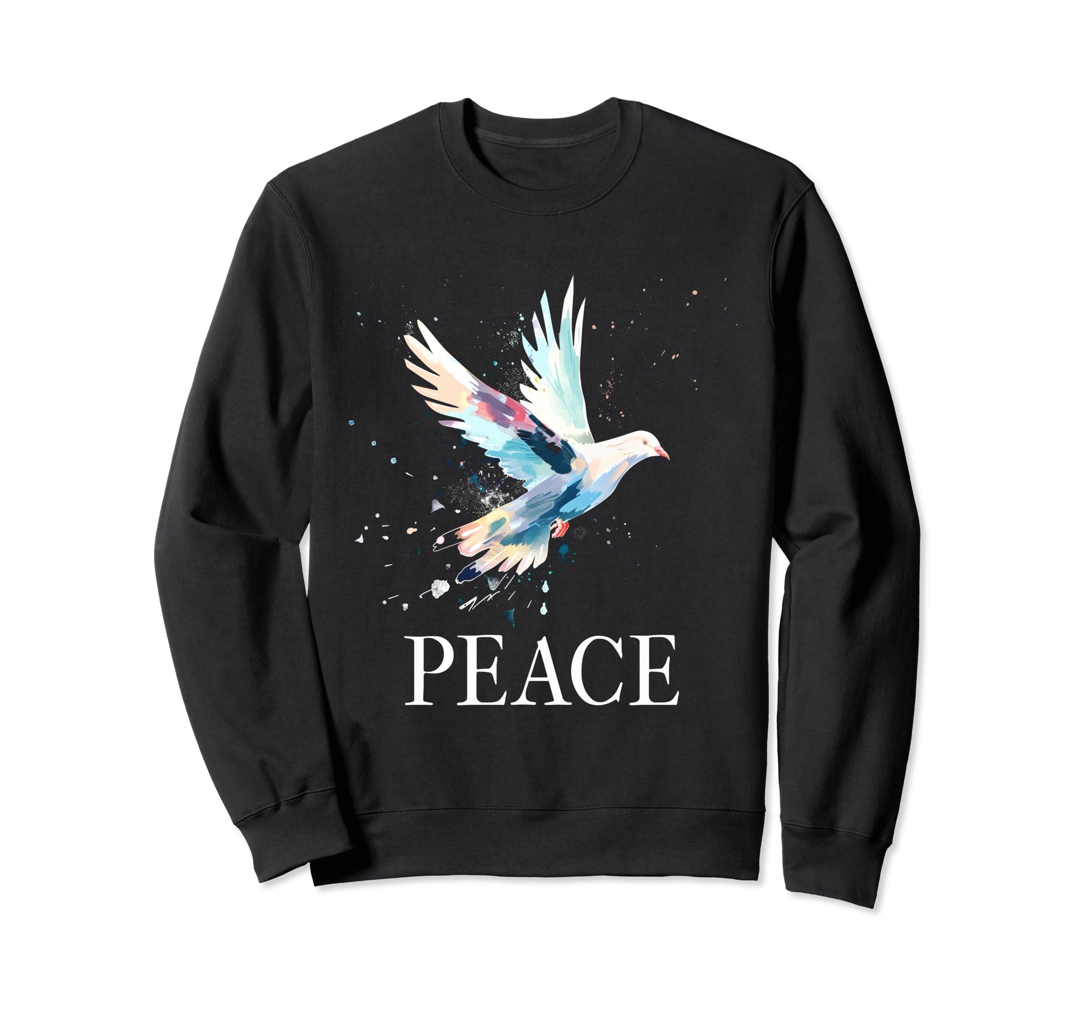 

Peace White Dove Bird Watercolor Sweatshirt