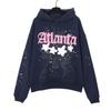 Unisex Hooded Long Sleeve Sweatshirts Loose Fit Graphic Print Streetwear Pullover
