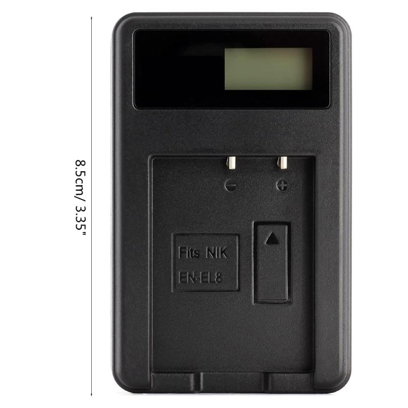 EN-EL8 LCD USB Charger for S52C P1 P2 S50 S50C S51 S51C S52 S52c S7c Camera Charging Dock Accessories