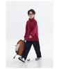 Boys' 2025 Winter Fleece-Lined Half-Zip Pullover Hoodie for Medium and Older Children