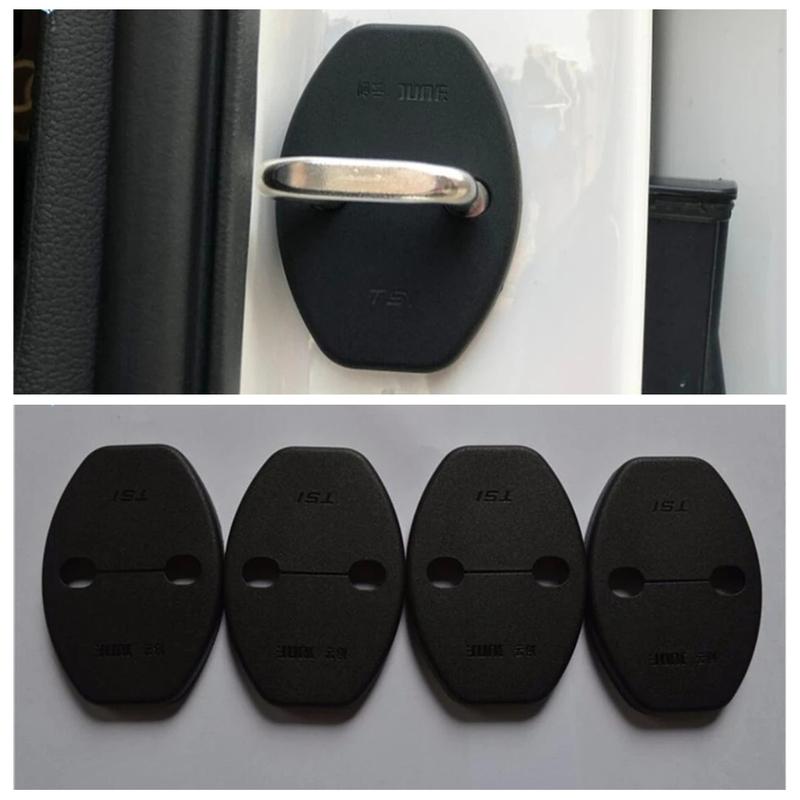 Plastic Auto Styling Door Lock Protector Buckle Decoration Cover Trim Fit For VW Volkswagen ID.3 ID3 ID.4 ID.6 Car Accessories