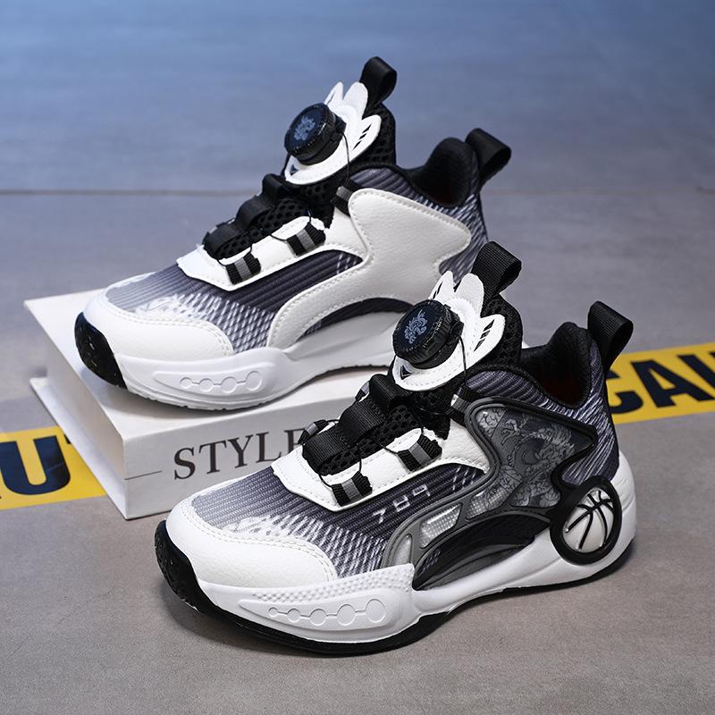 PLUS boys basketball shoes professional actual sneakers spring boys training running shoes middle and older children's sneakers