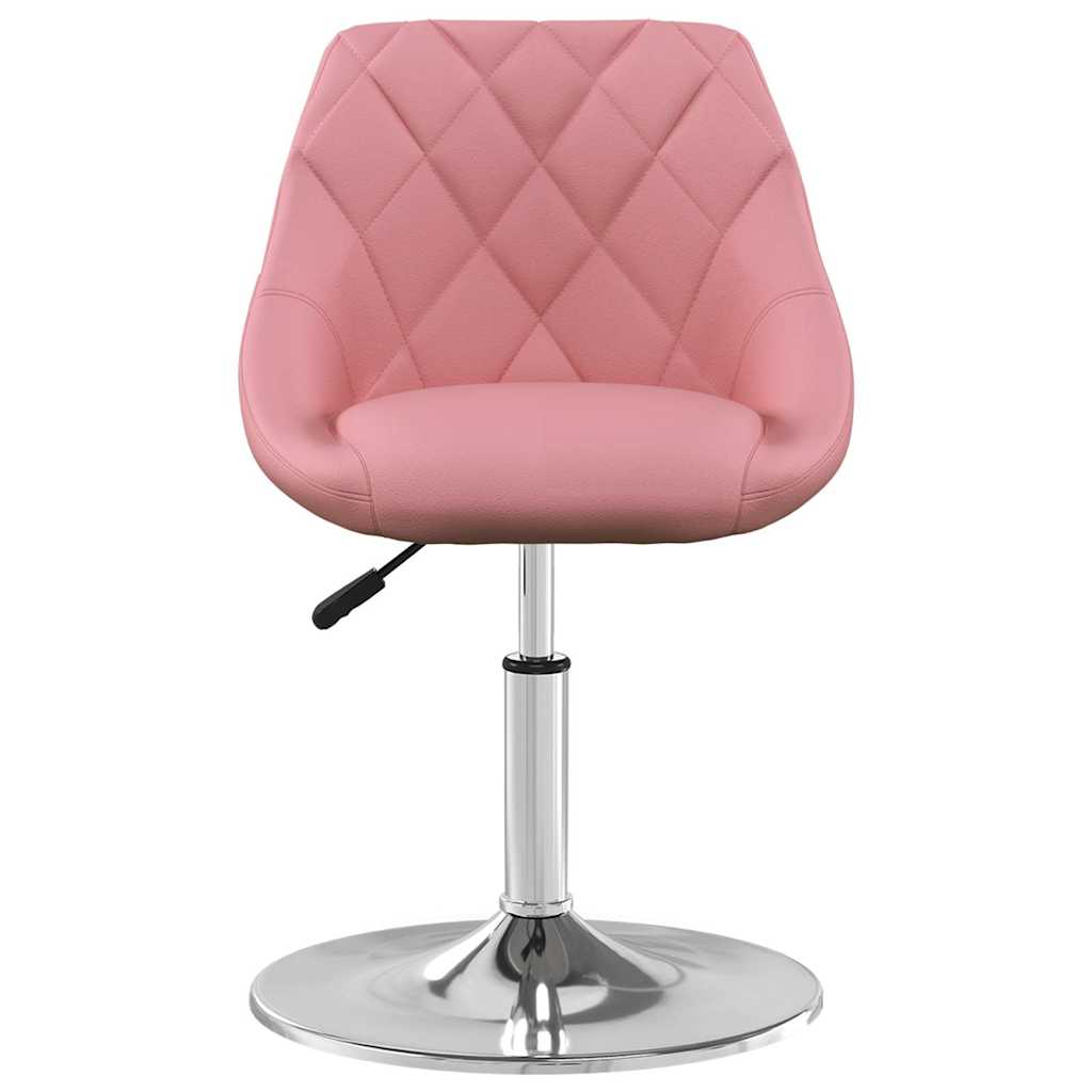Dining Chairs 2 Pcs Swivel Pink Velvet