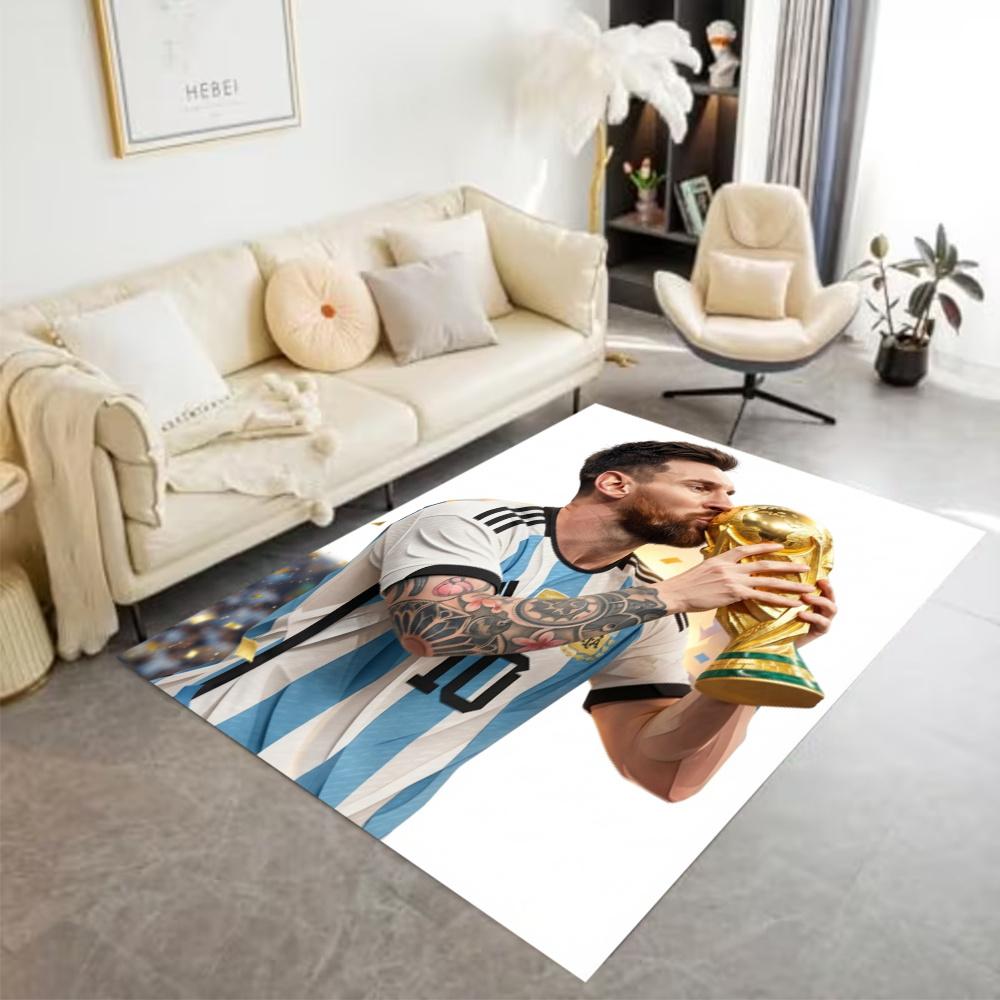 Messi World Cup Trophy Carpet Suitable For Dining Room Study Room Outdoor Entryway Antislip Carpet Office Home Decor Birthdaychristmas Gift