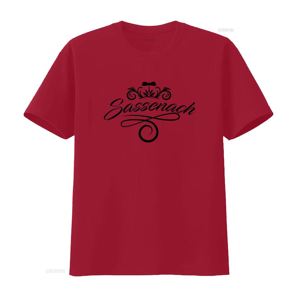 Womens Sassenach Outlander Flourish Dragonfly Black T Shirt Vintage Washed Streetwear Homme Designer Clothes Soft Stylish