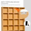 CD Storage Unit with Adjustable Shelves, 89 x 130.5 cm, Beech Wood Finish