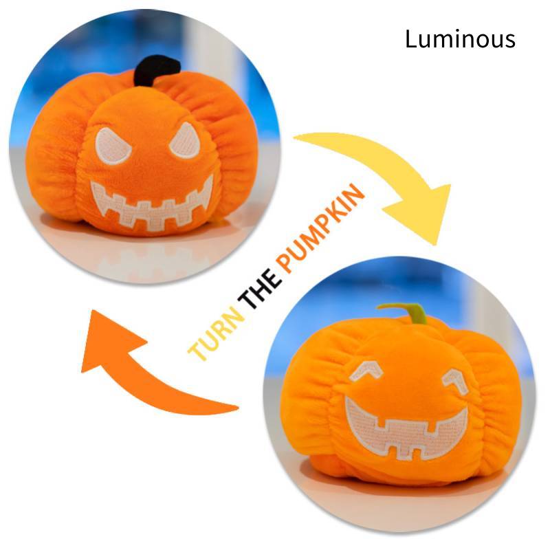

Кукла Двусторонняя Тыква Светящаяся Плюшевая Игрушка Подушка Подушка Подарок на Хэллоуин Декор Luminous