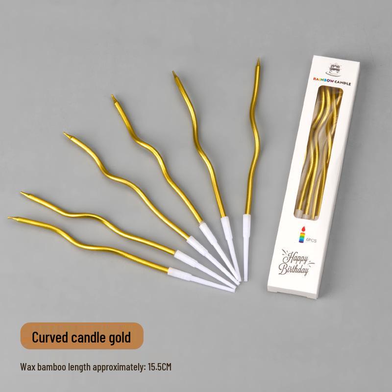 Black and White Curve Cake Toppers for Birthday, Mother's Day, & Christmas