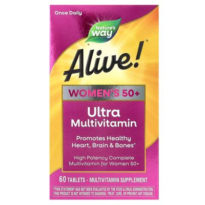 Alive! Ultra Multivitamin for Women Over 50, 60 Tablets