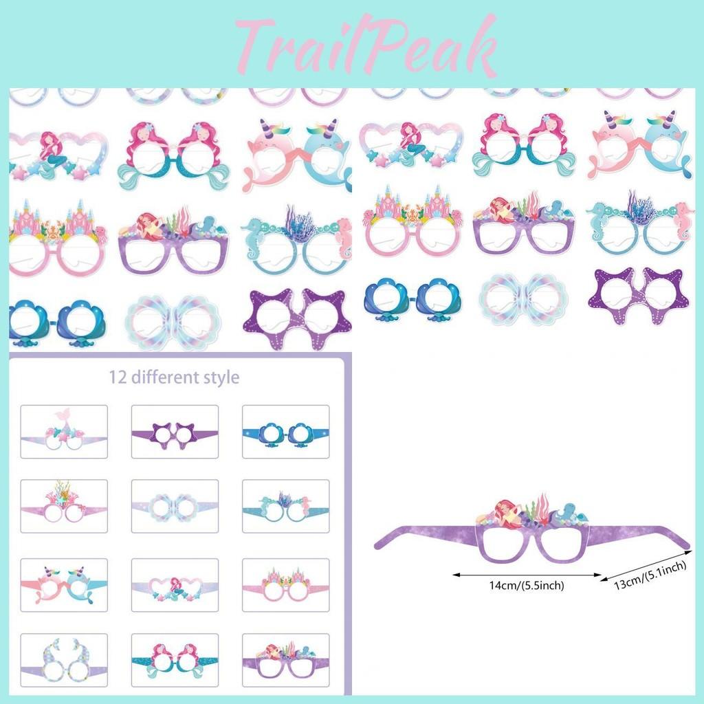 Theme Mermaid 3d Paper Glasses For Children Party Photo Booth Decoration