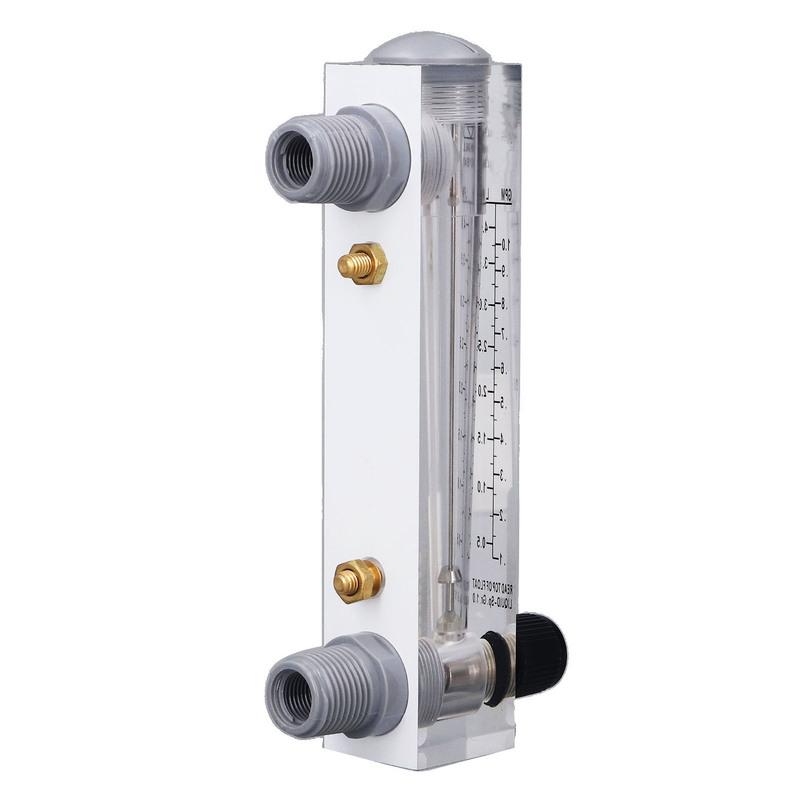 Liquid Flowmeter Clear  Acrylic Panel for Liquid Medium Measurement and Control Regulation 0.1-1GPM Panel Type Flowmeter