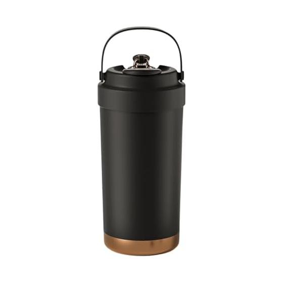 Tumbler Ceramic Tumbler with Straw Vacuum Insulated Heat/Cold Insulation Tumbler with Lid 500ml/750ml Large Capacity Water Bottle with Straw Portable