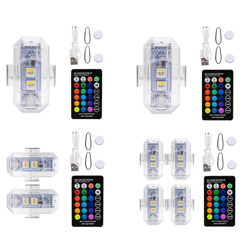 Remote Control LED Warning Lamp Rechargeable LED Strobe Light High Brightness Lamp for Enhanced Night Driving Safety