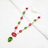 Roter Granat, Peridot Schmuck, 925 Sterlingsilber Halskette, Handgefertigte Edelstein-Schmuckhalskette für den Gedenktag