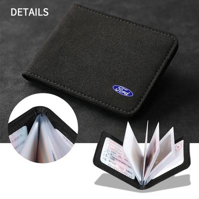 AAAMS1 Car Logo Ultra-Thin Driver License Cover Card Bag For Edge Shelby Focus Fiesta EcoSport Escort Ranger Fusion Mustang Mondeo