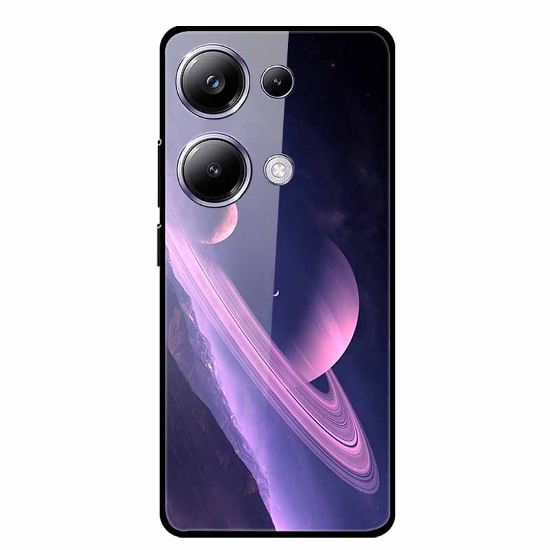 Glass Back Cover For Xiaomi Redmi Note 13 Note13 Pro Case Soft Bumper Hard Tempered Glass Case For Redmi Note 13 Pro Phone Case