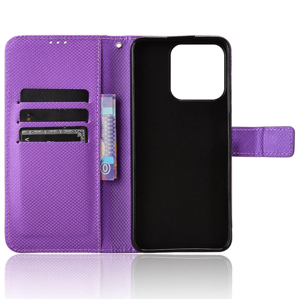 For Honor 200 Smart 5G/Play 60 Plus 5G/Play 9T/X7c 4G Case Diamond Texture PU Leather Phone Cover