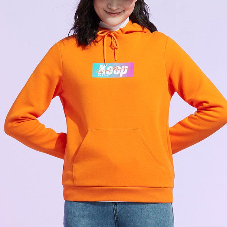 Anta Seria Lifestyle Sportowy Casualowy Pulower z Kapturem Dzianinowa Sportowa Bluza Damska Bluza Pomarańczowy 162018703-2