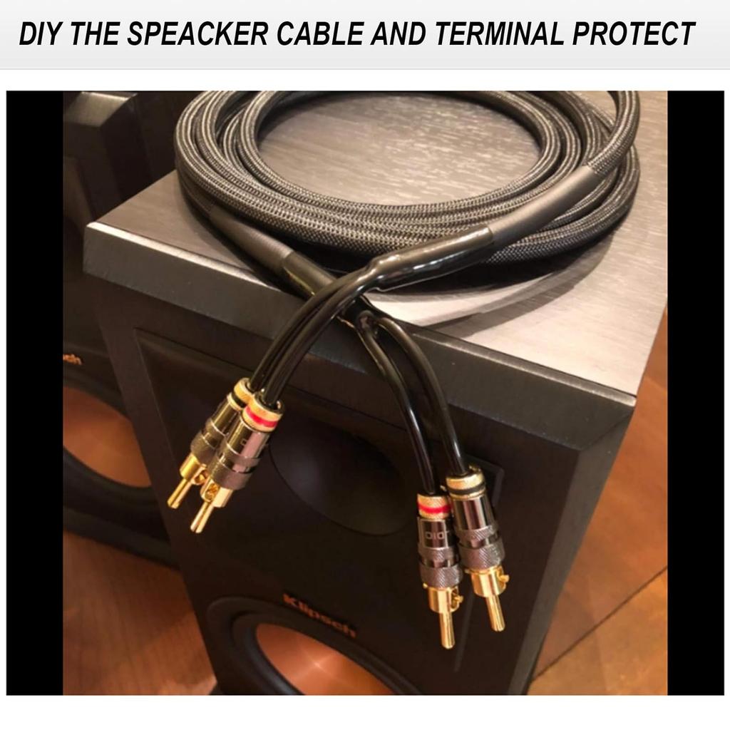 Cable Pants,Speaker Wire Pants, Speaker Pants (12mm- 2X 5.5mm, 8-Pack, Black) Dressing Up Or Protecting Your Cable Wires