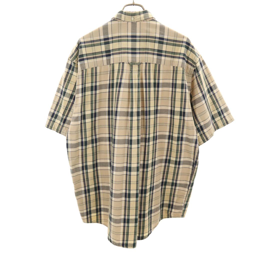 EDDIE BAUER 00s Check Pattern Short Sleeve Oversize Button Down Shirt Men's Used