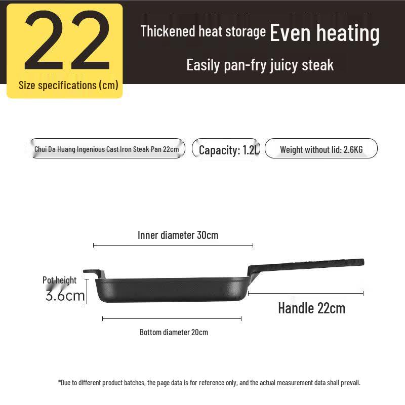 Cooker King Cast Iron Steak Pan