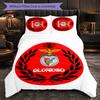 Set Biancheria da Letto Benfica 3 Pezzi Morbido Set Copripiumino con Federe Set Decorazione Camera da Letto per la Casa