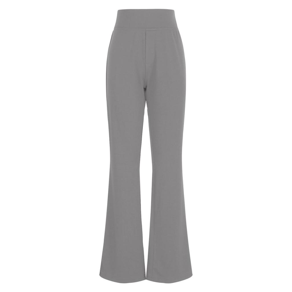 Calças de Moletom Femininas Casuais Coloridas Yoga Flare Cintura Alta Levanta Bumbum Perna Larga