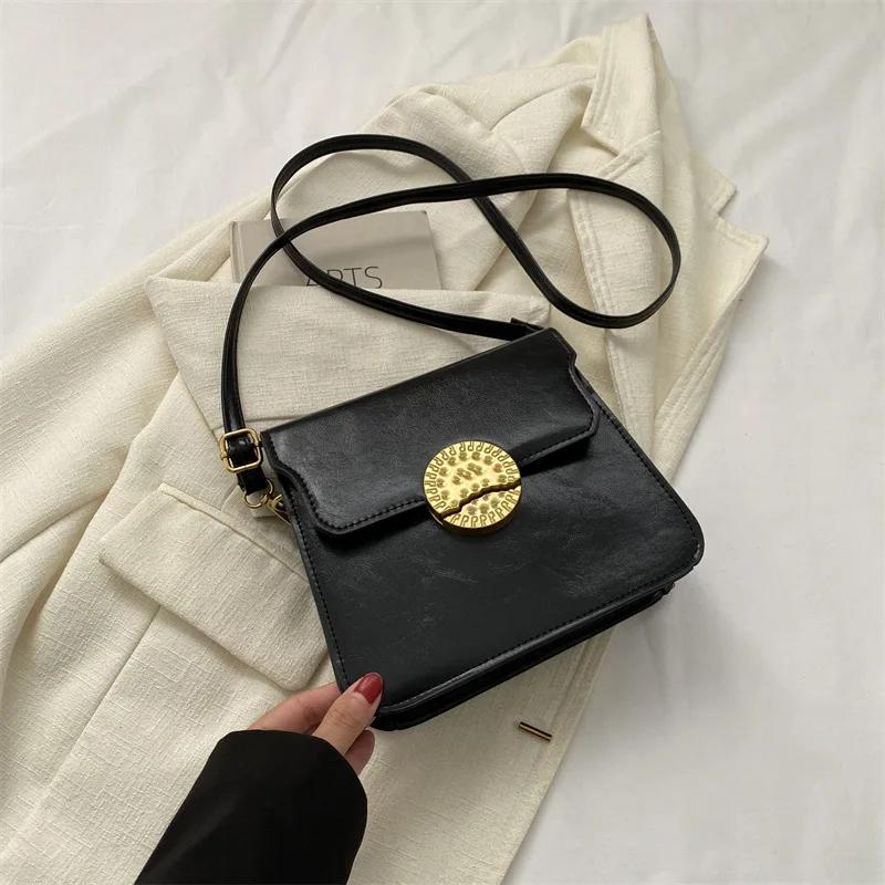 

Ретро сумка через плечо для женщин изысканная сумка через плечо маленькая квадратная сумка нишевого дизайна женская сумка подмышкой новая мода