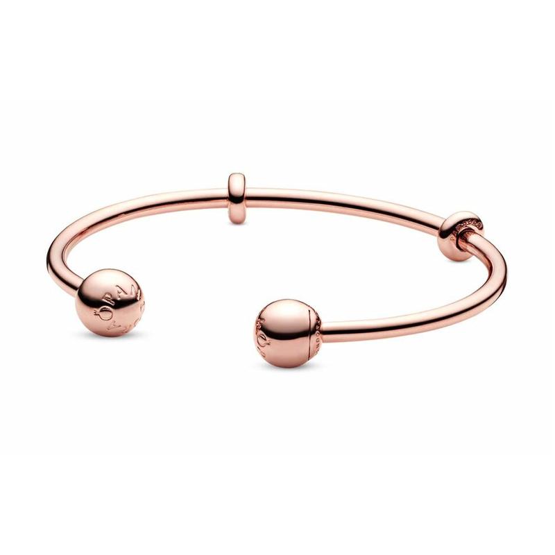 Pandora Moments Open Bracelet Women s Rose Gold 586477 золотой