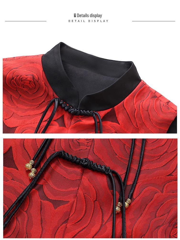 2024 Spring Retro Chinese-Style Sleeveless Women's Vest for Middle-Aged Ladies