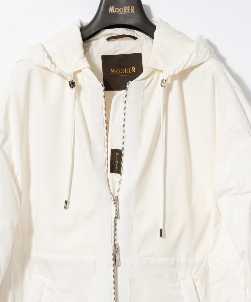 Płaszcz damski MOORER Biały AKITA-RHL, [Używany]