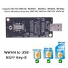 Cablecc Key-B M.2 NGFF WWAN to USB 3.0 Adapter Riser Card with SIM Slot for 3G4G5G LTE Wireless Module Modem Card