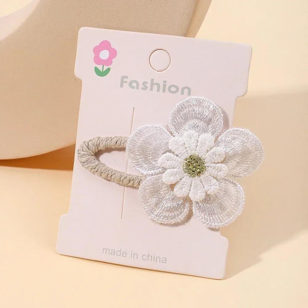 1/2/5 set Ins Daisy Flower Hair Clips Baby Girl Hairpins for Kids Lace White Barette Princess Hooks Infant Accessories Korean