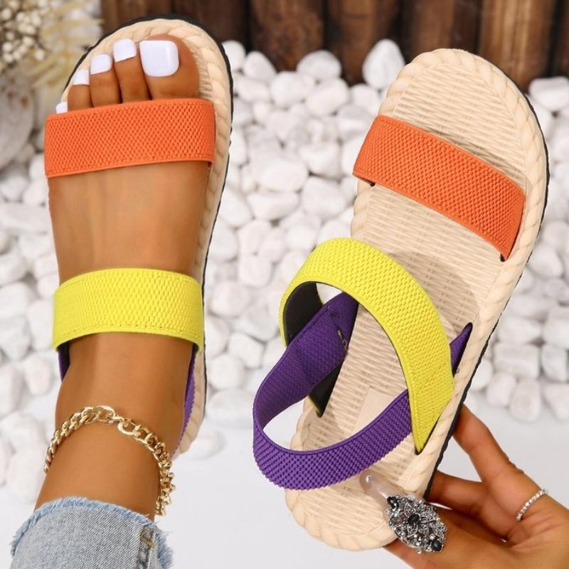 

Модные плоские сандалии Новые популярные летние нескользящие износостойкие сандалии Zapatos Mujer 43 жёлтый