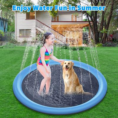 Swimming Inflatable Water Spray Play Mat Summer Cool Bath Tub Pads for Dogs Cat Kids Garden Pet Sprinkler Pad Cooling Mat