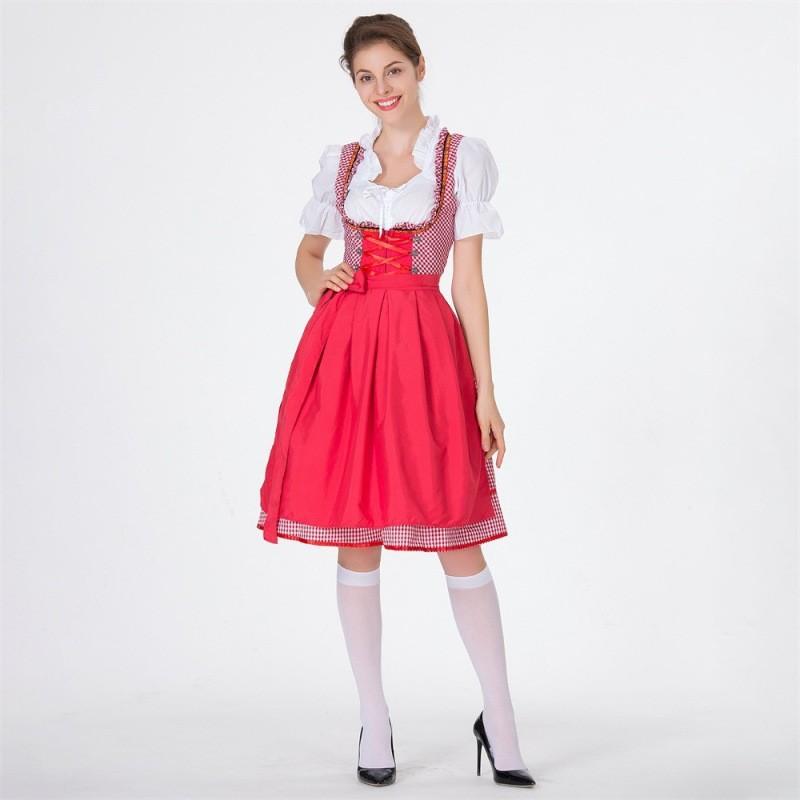 

Баварский костюм Уникальное платье Изысканное вышитое платье горничной Для фестивалей Пиво XXXL