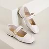 Fashion French Mary Jane Shoes Women's 2025 New Square Toe Block Heel Kitten Heel Shoes