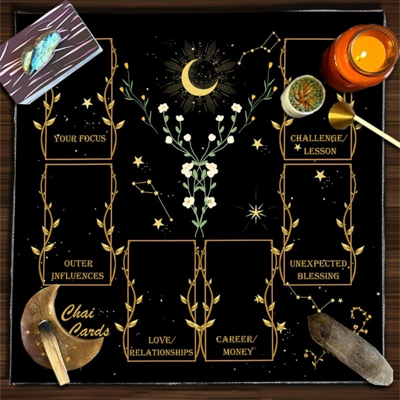 Divinations Cards Table Cloth Tapestry Reading Card Tarots Tablecloth Astrologys Witchcrafts Deck Cloth Wall Decoration