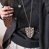 Leather Triangle Glasses Case Cute Designer Glasses Pouch Leopard Print Glasses Bag Magnificent Magnetic Eyewear Case For Social