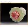 1PCS Ceramic High Footed Lotus Leaf Lamp Platform Buddhist Hall for Offering Buddha Lamps Butter Lamps Candle Holders