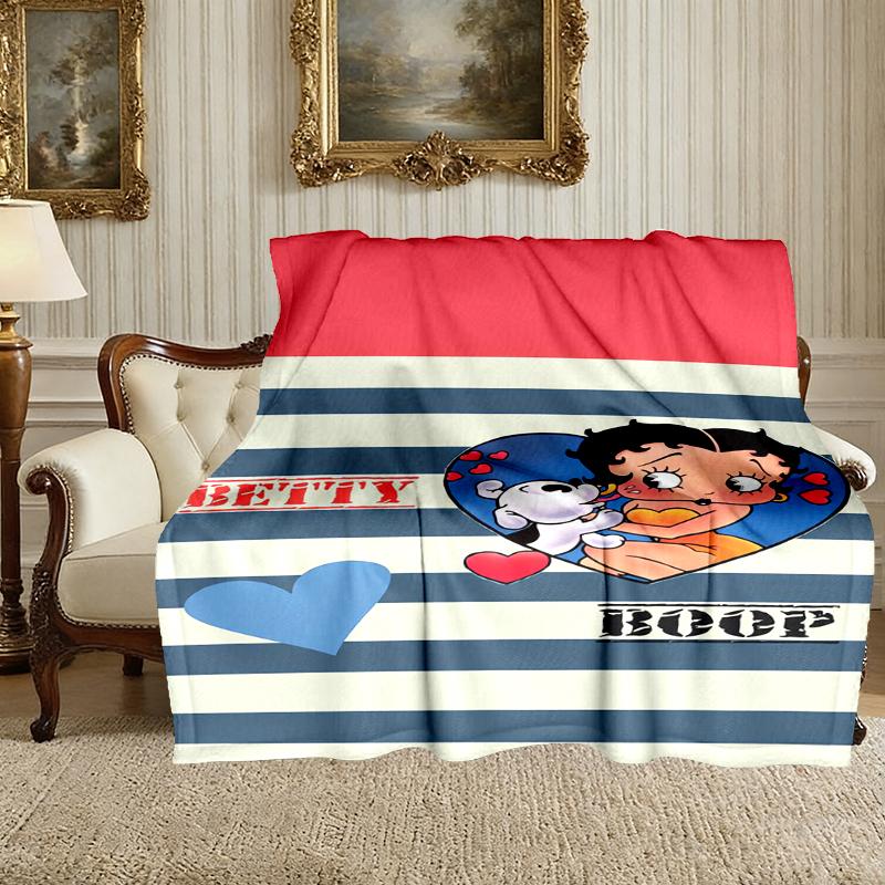 1pc Snug Betty Boop Blanket, Lightweight & Durable Print Blanket, Perfect for Home, Couch, Bed, Picnic, Travel, Office