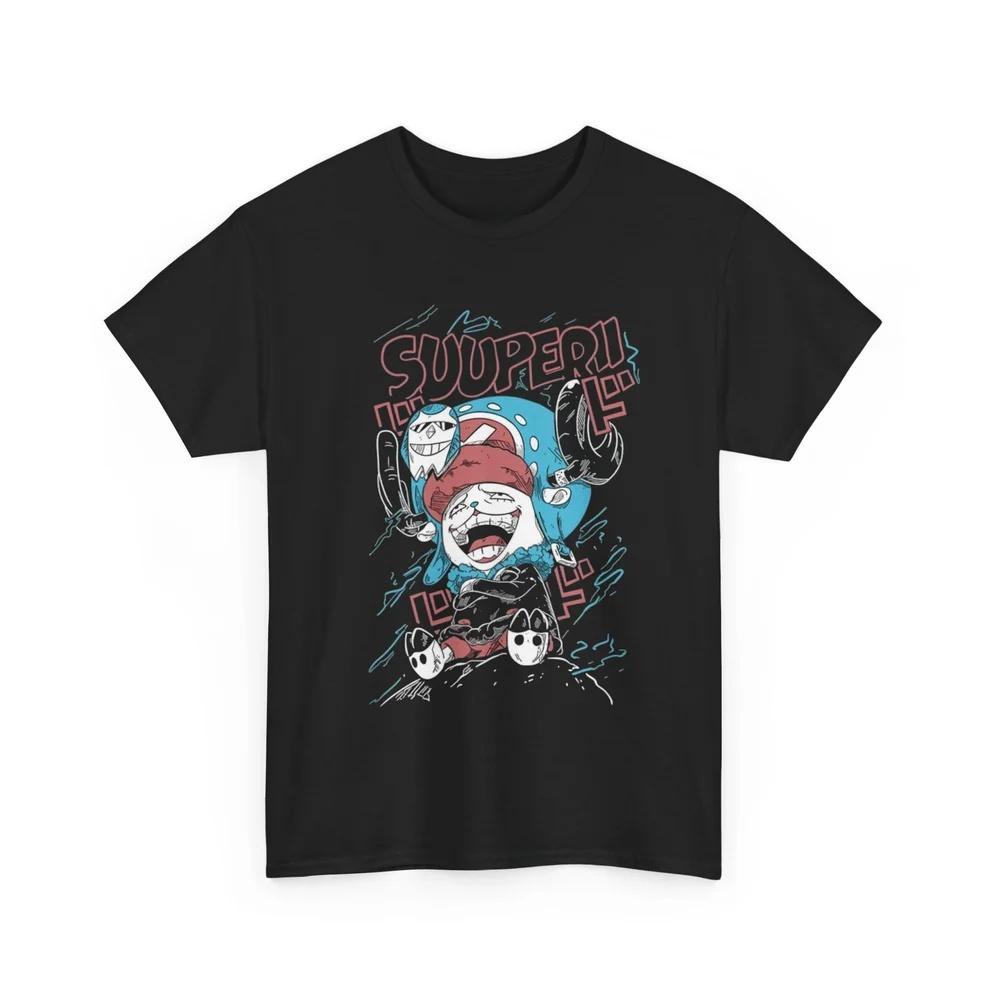 One Piece Suuper Chopper Pure Cotton Tshirt Men and Women Anime Style Fashion Comfortable Casual Short Sleeved Tshirt Unisex