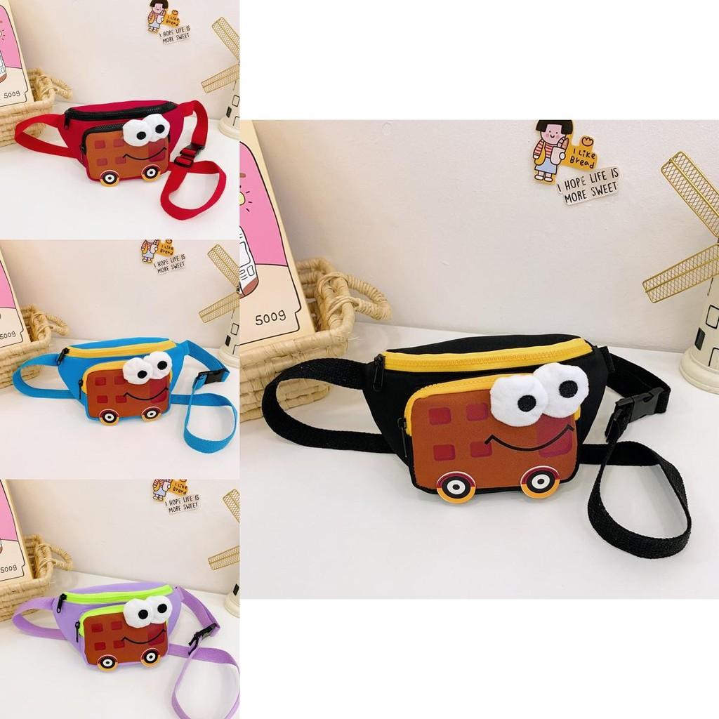 Colorful Cartoon Children's Waist Bag Lightweight Cute Snack Bag For Preschool Kids