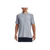 Under Armour Horizon Outdoor Sports Letter Pattern Crew Neck Short Sleeve T-Shirt Men T-Shirt Gray 1370189-036