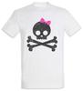 Girlie Skull & Bones T-Shirt Mens Womens Tees Top Skulls Bone Horseshie Bend Bow Pirate Fun Pirates
