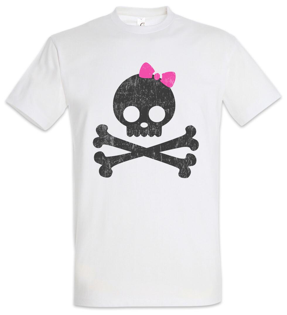 Girlie Skull & Bones T-Shirt Mens Womens Tees Top Skulls Bone Horseshie bend bow Pirate Fun Pirates 2XL