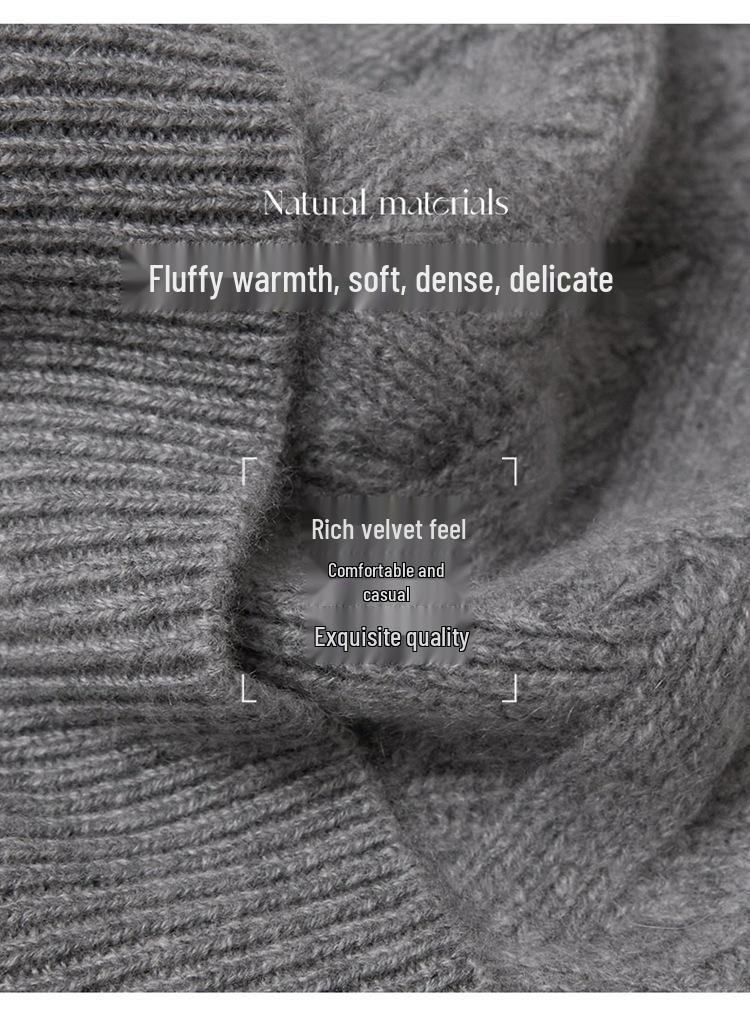 Unisex 100% Pure Goat Cashmere Hat: Warm, Fashionable, and Versatile Knit for Autumn and Winter