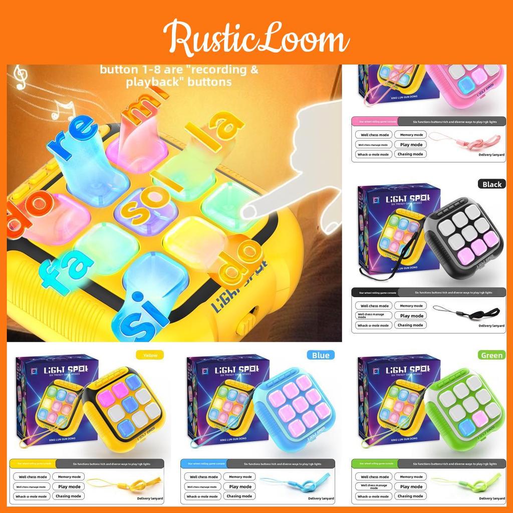Geschwindigkeits-Druckknopfspiel für Kinder mit Ton und Licht, ABS-Material, wiederaufladbares Spielzeug für Jungen und Mädchen