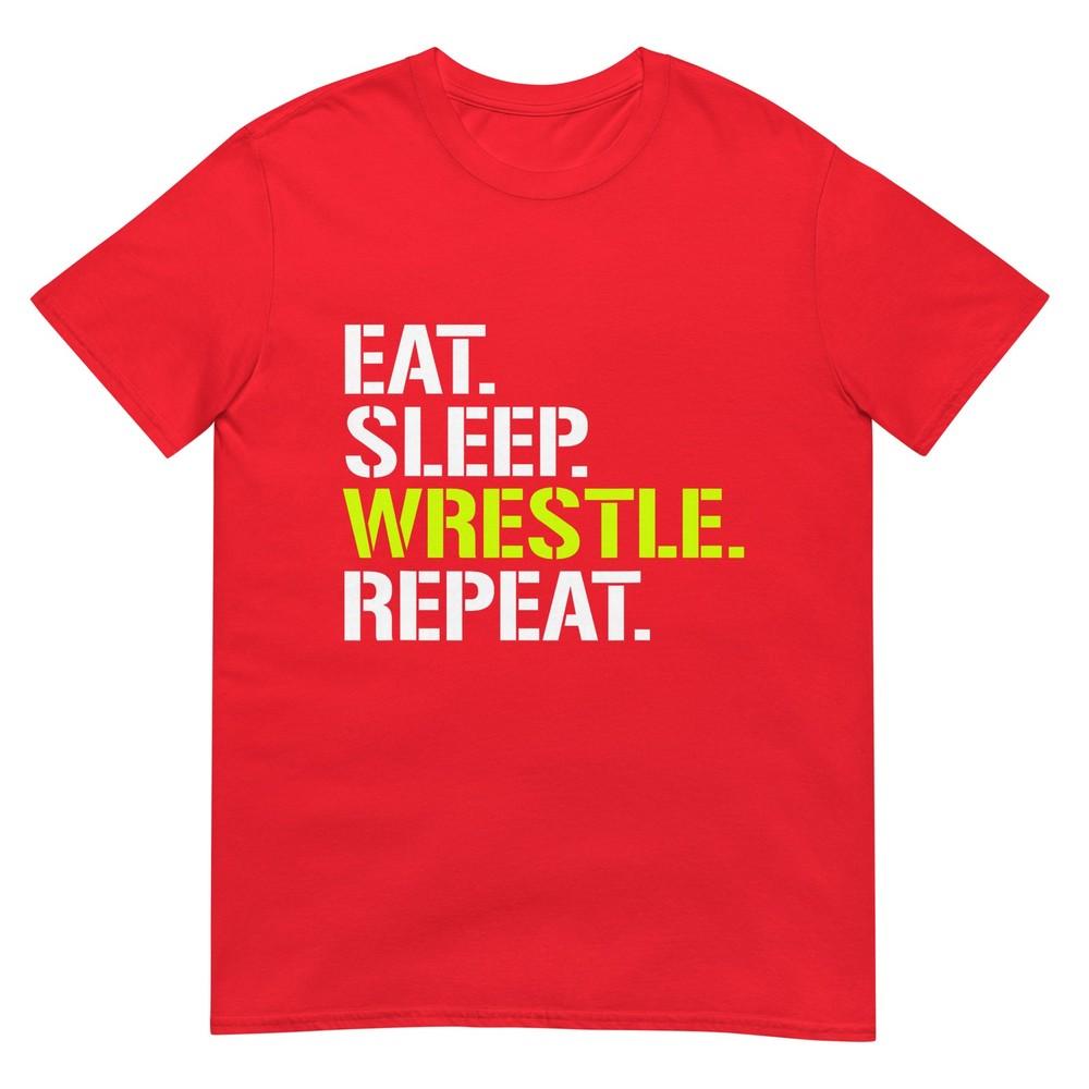 Eat Sleep Wrestle Repeat Cool Wrestling Tshirt S
