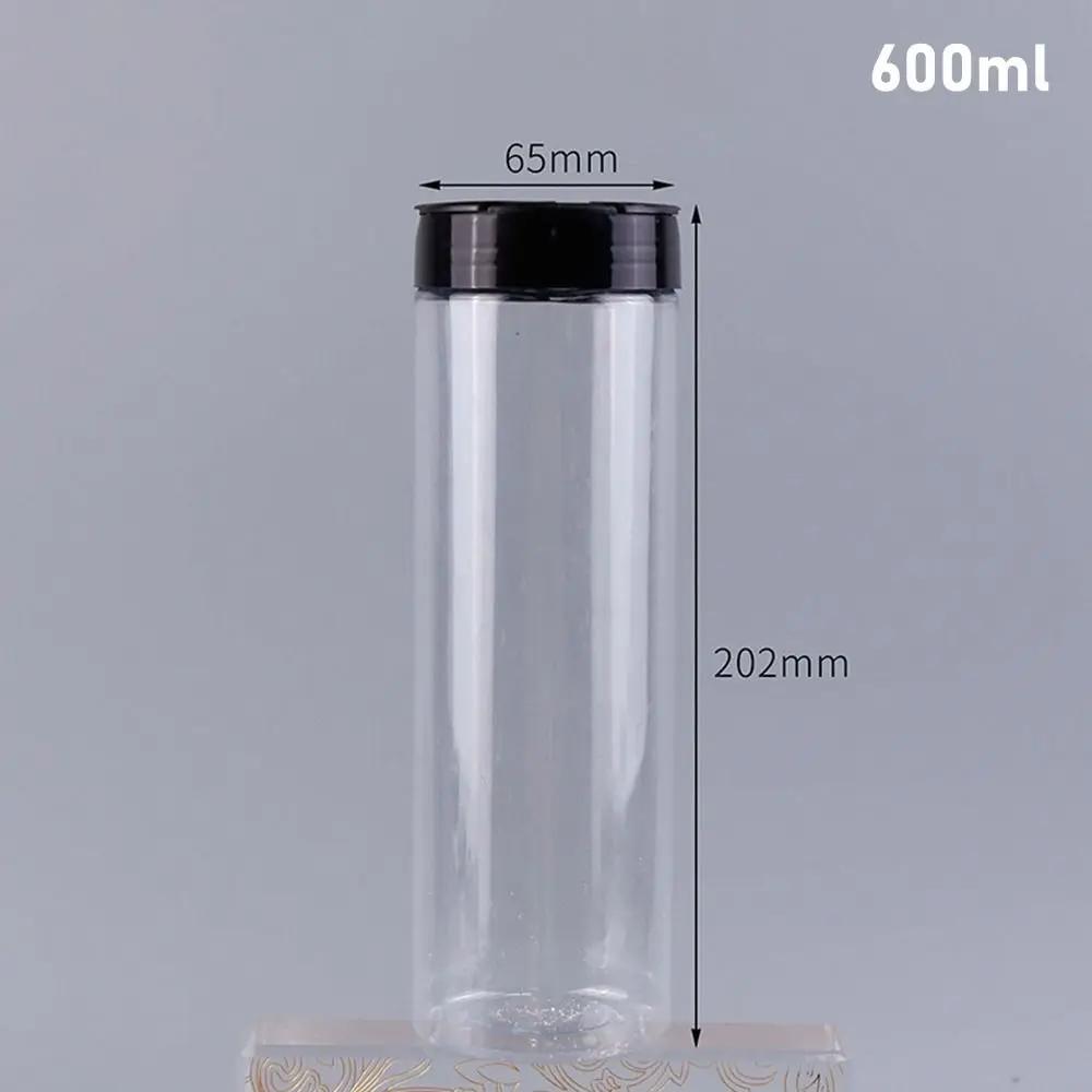 130ml-600ml Seasoning Bottle Spice Jars with Butterfly Lids Labels Plastic Clear Herbs Powders Salt Pepper BBQ Condiment Box